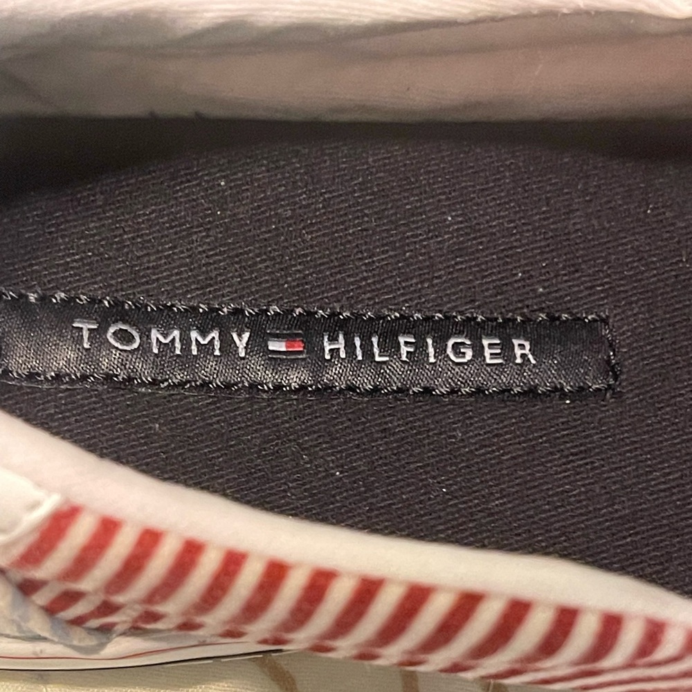 Tommy Hilfiger Striped Slip-Ons‎ red, white,& blue - Picture 6 of 7